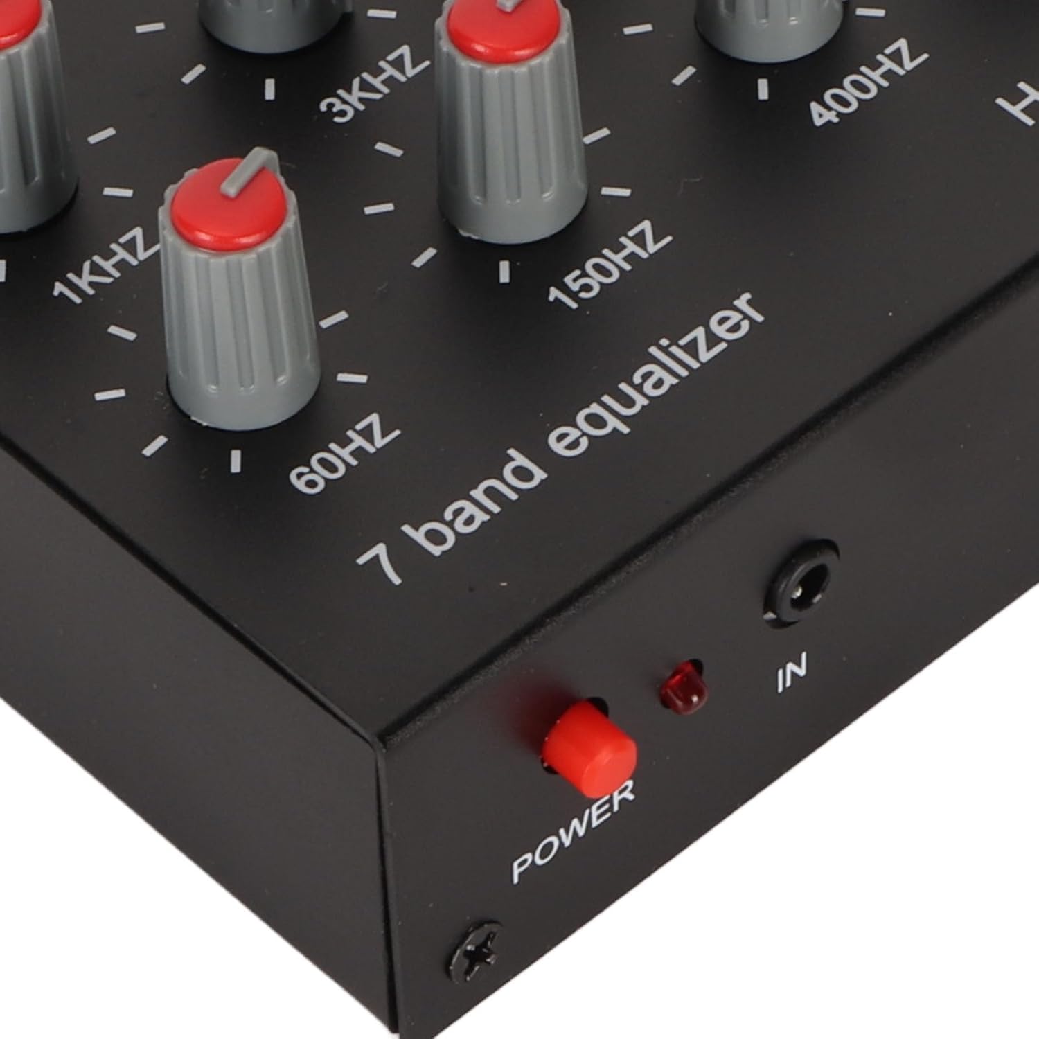 7 Band Sound Equalizer, Input Output Volume 7 Band Car Audio Graphic Equalizer 3.5mm Input Adjustment Dual Channel Digital Equalizer Car Equalizer EQ Car Headphone Amplifier (US