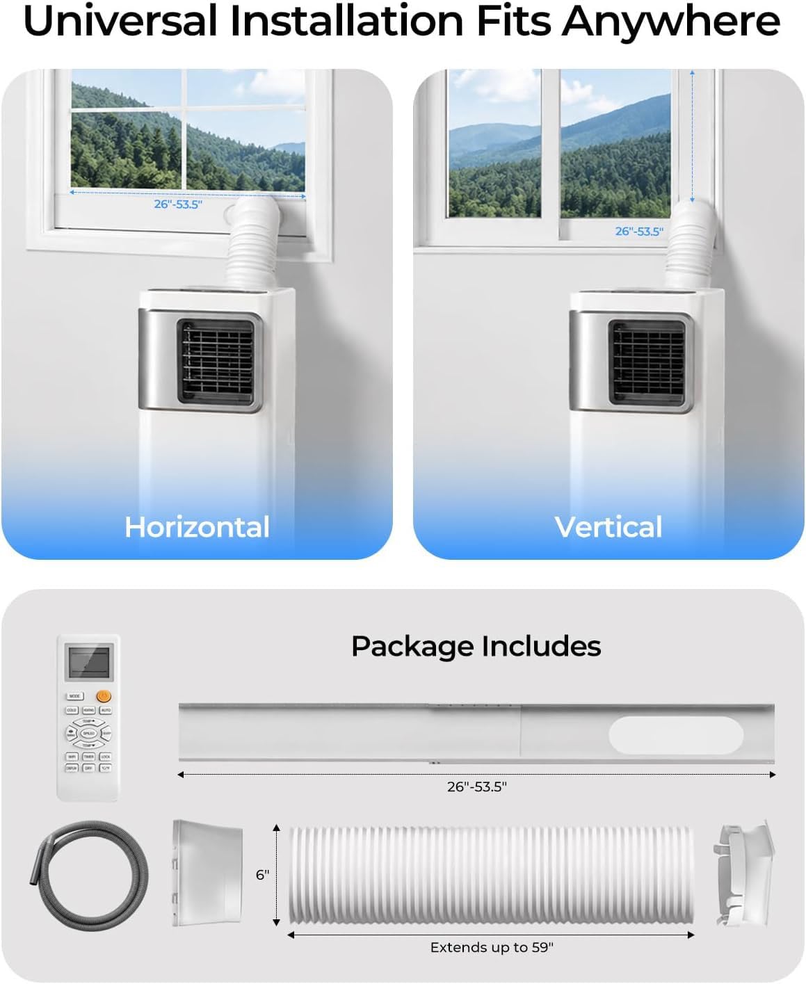 Tragbare Klimaanlage 16.000 BTU, 5-in-1 Smart AC-Gerät, ideal für große Räume bis zu 750 m², schnelle Kühlung & Luftentfeuchter