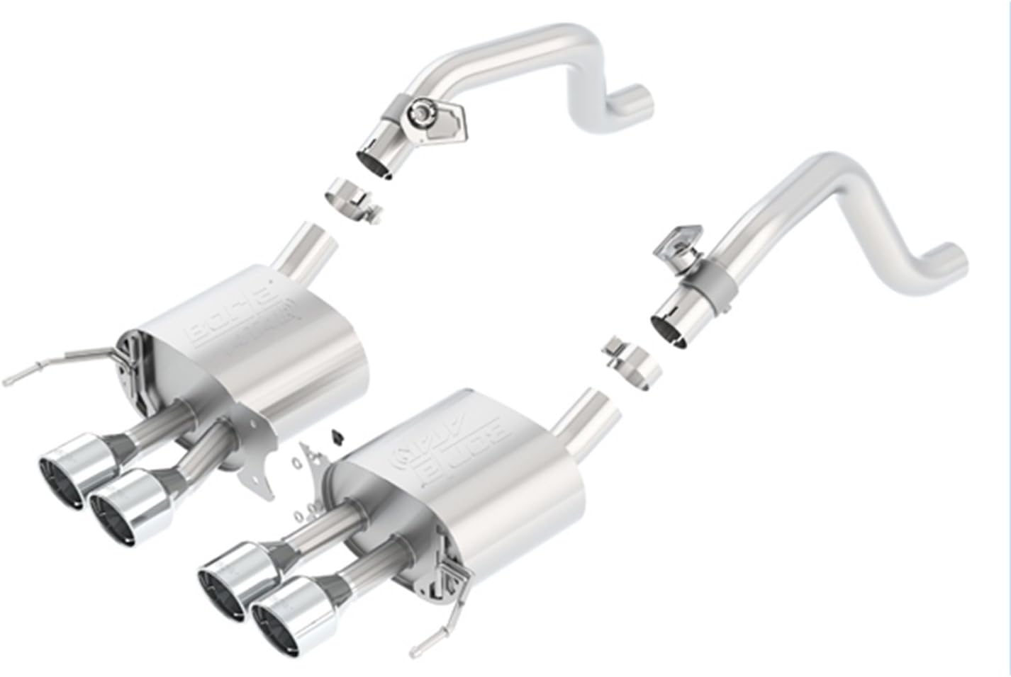 BORLA 11863 Axle-Back Performance Exhaust System for 2014-2019 Chevrolet Corvette (C7) 6.2L V8 Automatic/Manual Transmission With AFM Valves WITHOUT NPP Valves. EXCEPT Grand Sport With Manual Trans.