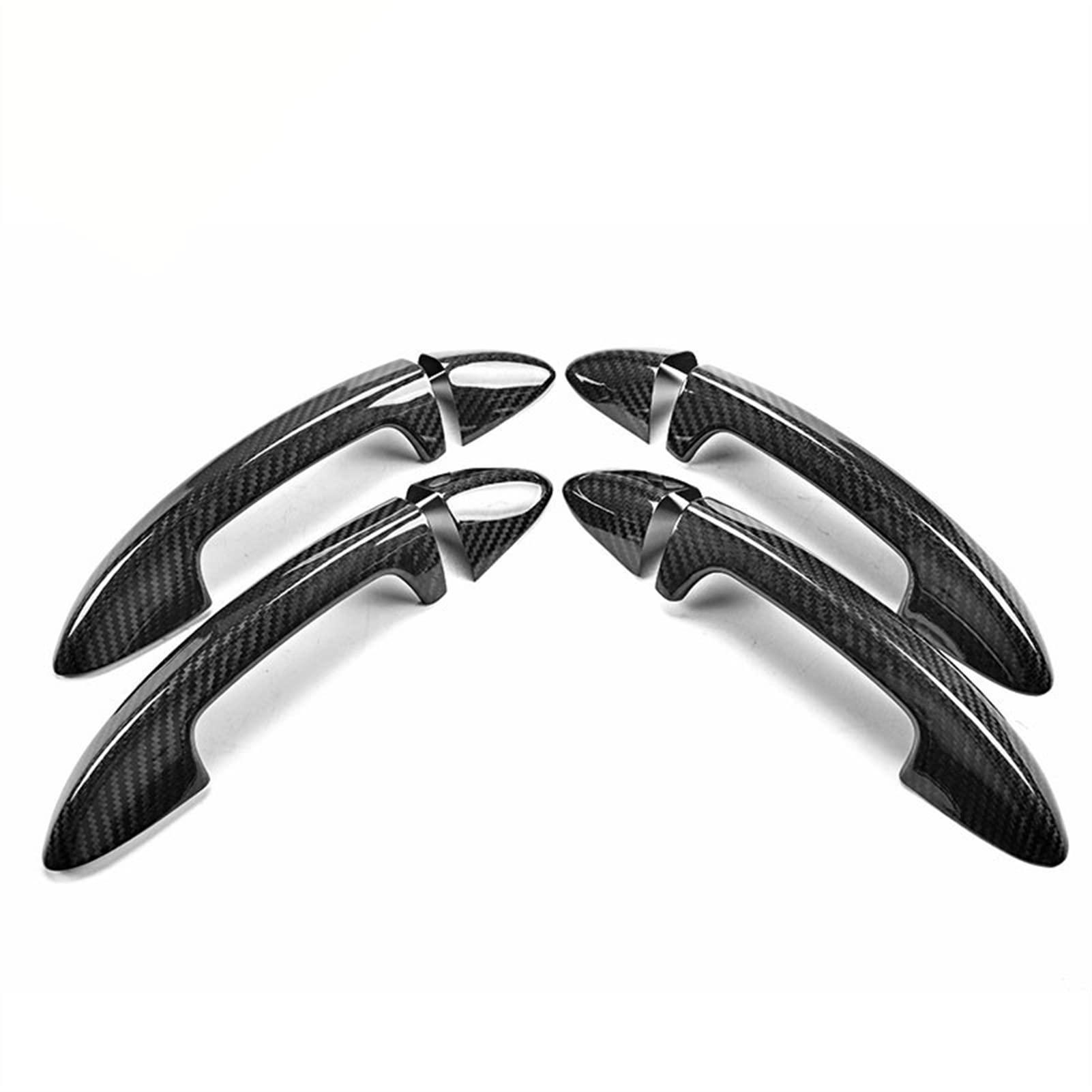 Rinkteea 2 Exterior Car Door Handle For Passat Cc 009-01 Chrome Carbon Fiber Car Door Handle Cover Trim Styling Accessories(2)