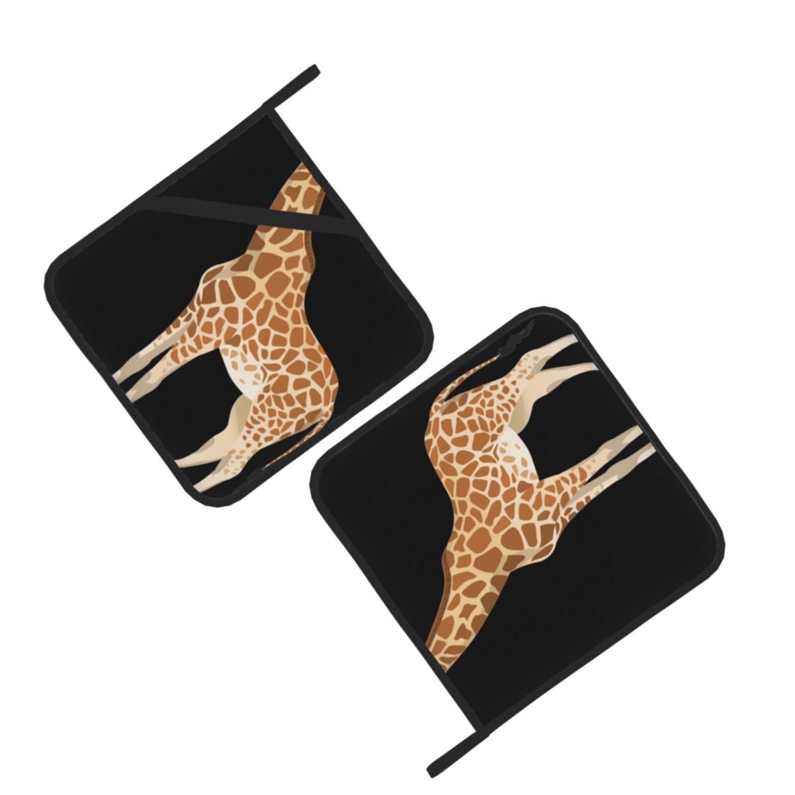 Spotted giraffe Printed Oven Pot Holders Set of 2 Pcs Heat Resistant Kitchen Microwave Potholders for Cooking Baking Grilling