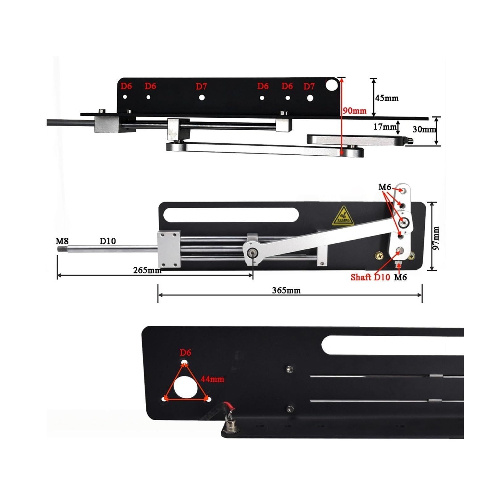 Siłownik liniowy silnika tłokowego, regulowany skok 40-160mm niższy poziom hałasu silnik o dużej mocy 80W/60W,Wielofunkcyjny(80W 40rpm)