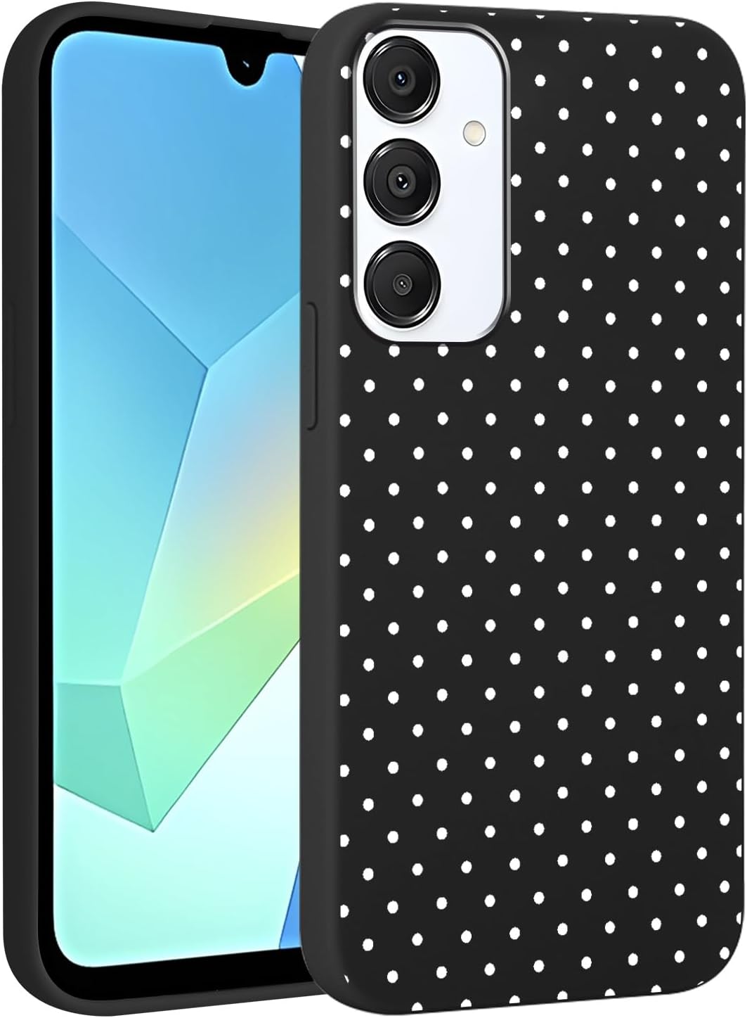 Cute Black Polka Dot Phone Case for Samsung Galaxy A37 6.7"