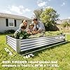 Kinddeer 8x4x1ft(2 Pack) Galvanized Raised Garden Bed Kit, Galvanized Planter Garden Boxes Outdoor, Metal Raised Garden Beds for Vegetables,Fruits, Flower,Silver #2