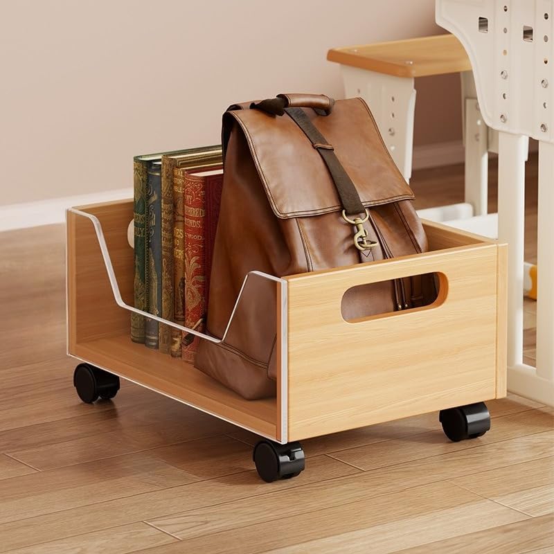Fancyfly 多機能キャスター付き収納ラック リュック置きラック 学生用書類収納カート 卓下ワゴン 家庭・オフィス兼用 整理整頓