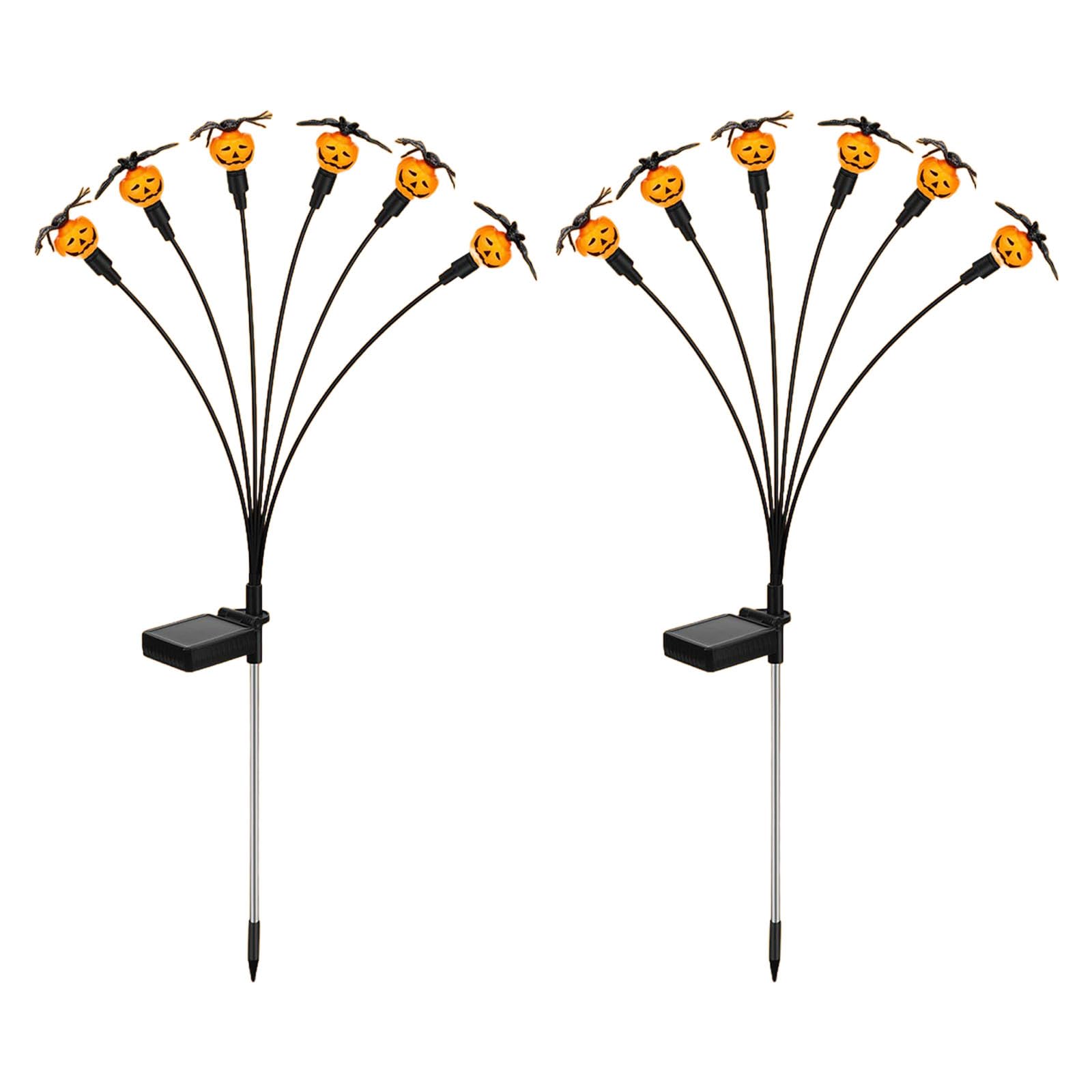 Nucelit 2Pcs Decorative Swing Garden Light Halloween Decorative Stake Light for Pathway Yard Garden Outdoor Decoration Halloween Solar Lights