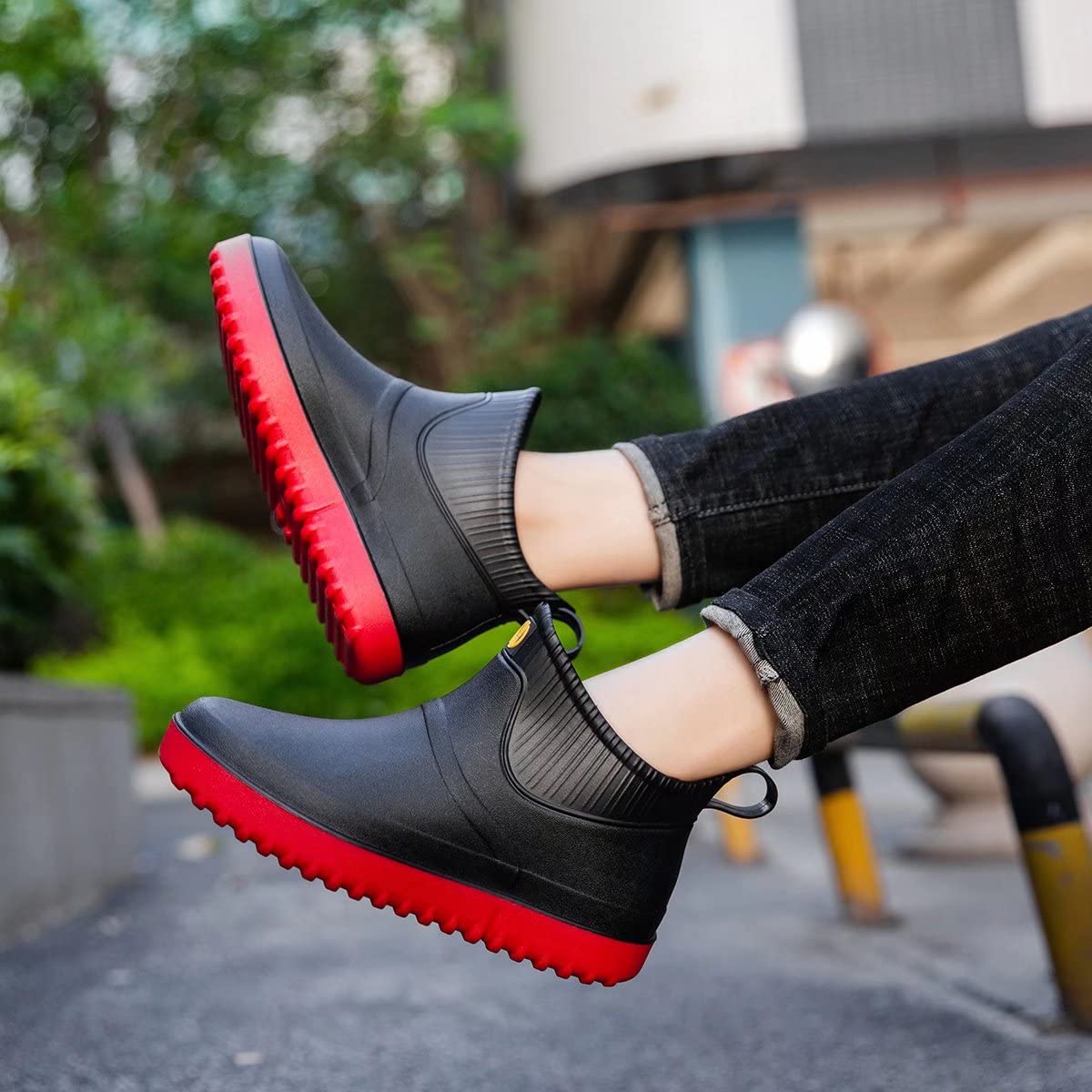 Bota de Agua Hombre Mujer Impermeable Cortas Bota de Lluvia Bota de Goma