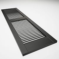 Vista 112 de Builders Edge 12 pulgadas de ancho x 48 pulgadas de alto, montante central superior de catedral estándar, persianas con listones abiertos, incluye