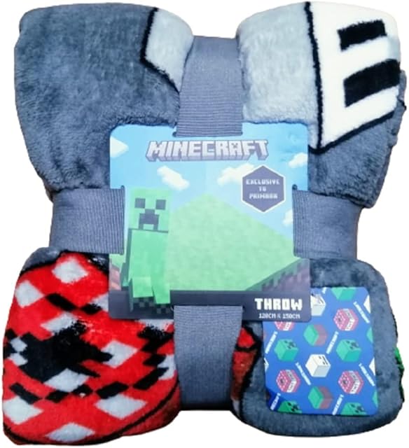 Official Licensed Character Blanket Throw-Fluffy Super Soft Sofa Travel Throw for Kids Boys & Girls (Grey)