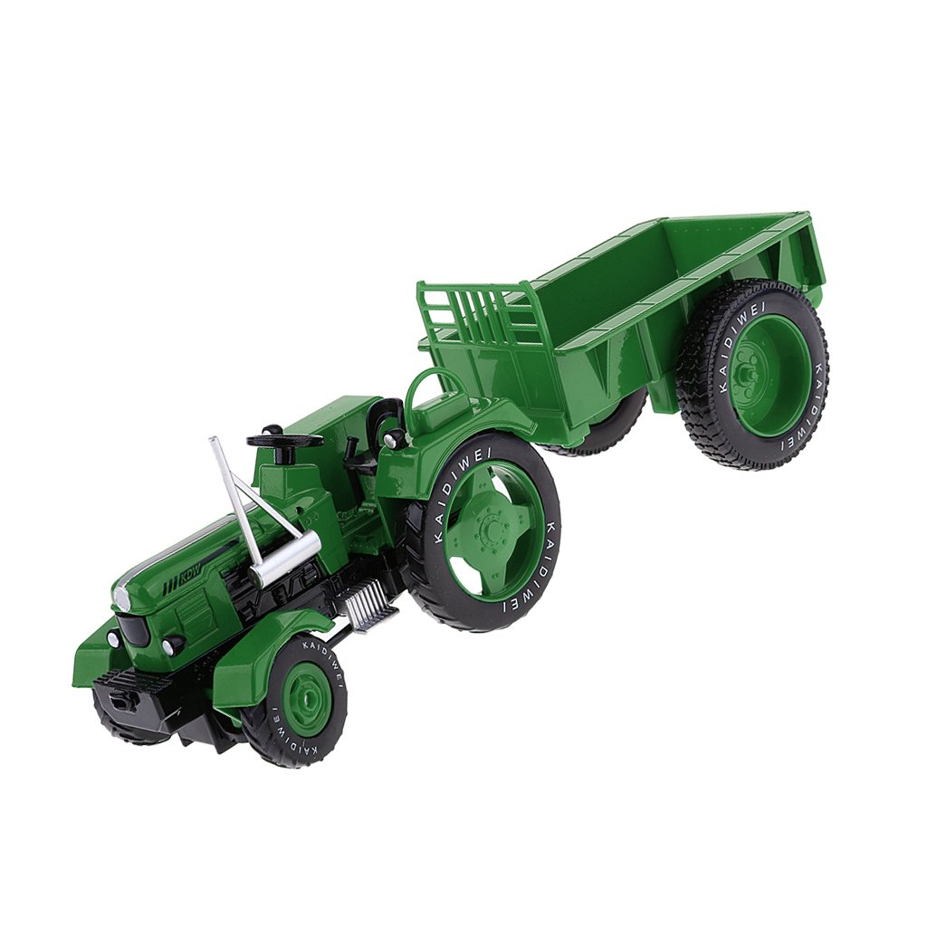 Tractor de Juguete en Miniatura, Vehículo Infantil, Reproducción de Granja, Aleación, Decoración, Habitación de Un Niño, Verde