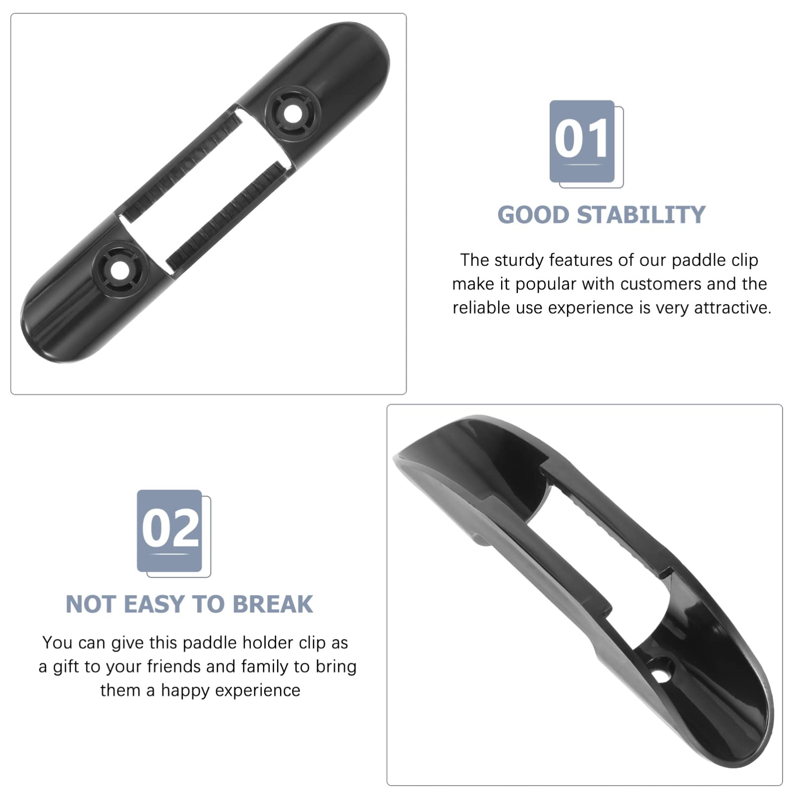 ibasenice Paddelschnalle Kajak Paddelhalter Clip Universeller Paddelhalter Paddelklemme Für Kanus Halter Für Paddelhalterung An Deck Montierte Paddelklemme Paddel-Clip Plastik Black