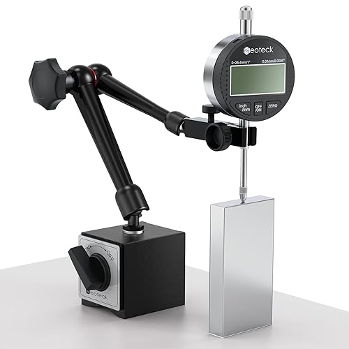 Miniatura 8 de Neoteck Indicador de dial digital y juego de base magnética con estuche de almacenamiento, 0-1 pulgada1.000 in, 0.000 in 0.0005 pulgadasherramienta