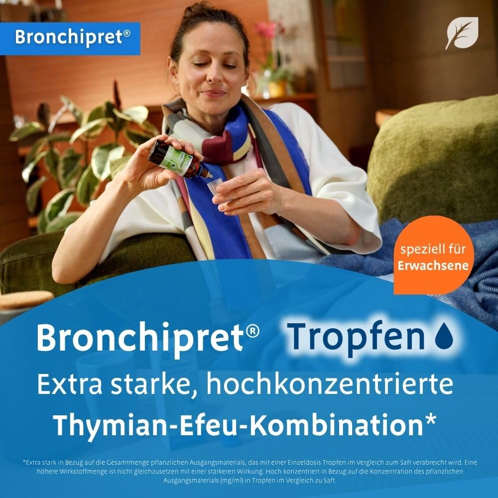 Bronchipret Tropfen pflanzlich mit Thymian-Efeu-Kombination