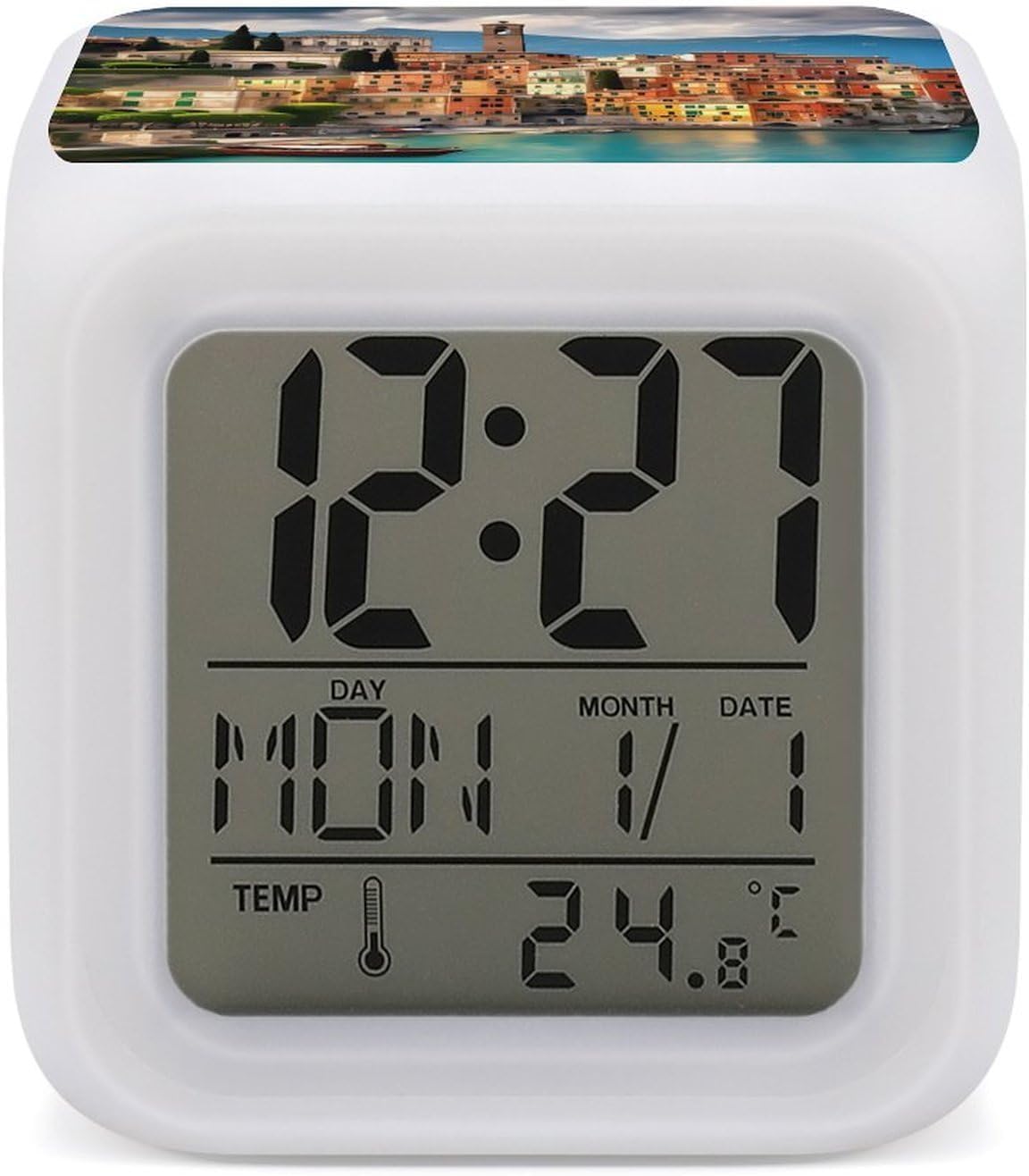 Night Light Alarm Clock, 7 Color Changing, Beautiful Italy
