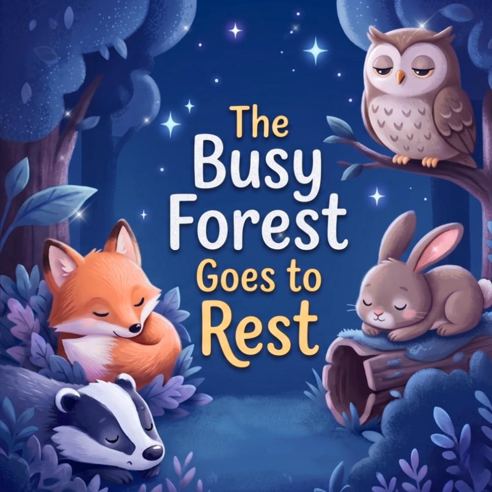 The Busy Forest Goes to Rest: A Calming Bedtime Story Picture Book for Toddlers and Preschoolers to Help Wind Down and Fall Asleep (The Sleepy Worlds Bedtime Series)