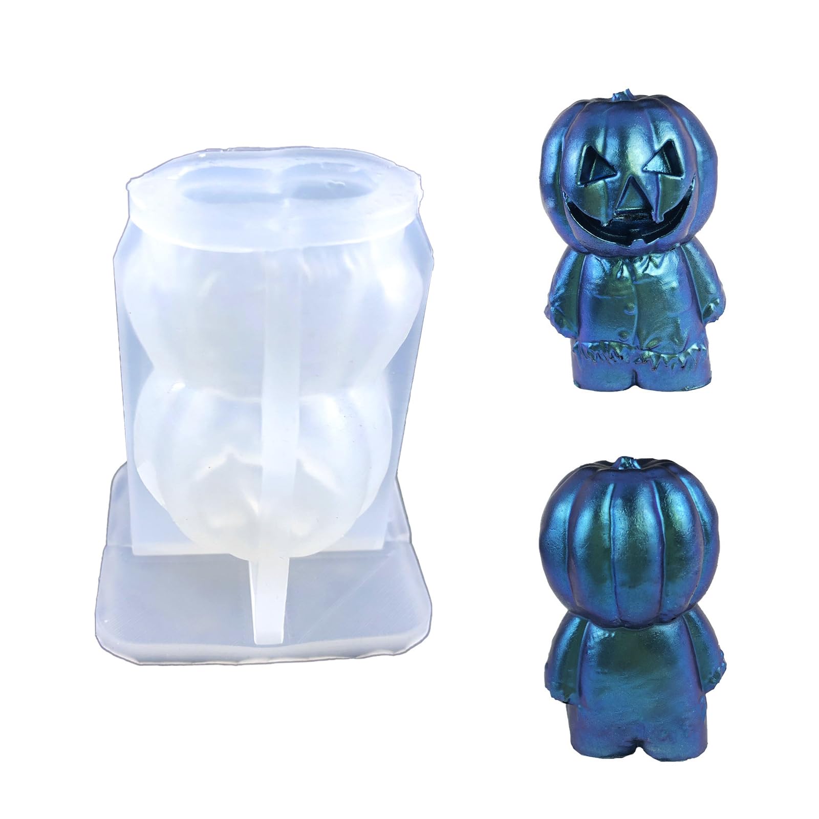 Stampo in silicone a forma di teschio in resina fatta a mano Stampi in silicone per colata artistica in resina a tema Halloween Forniture per la produzione di artigianato in resina epossidica