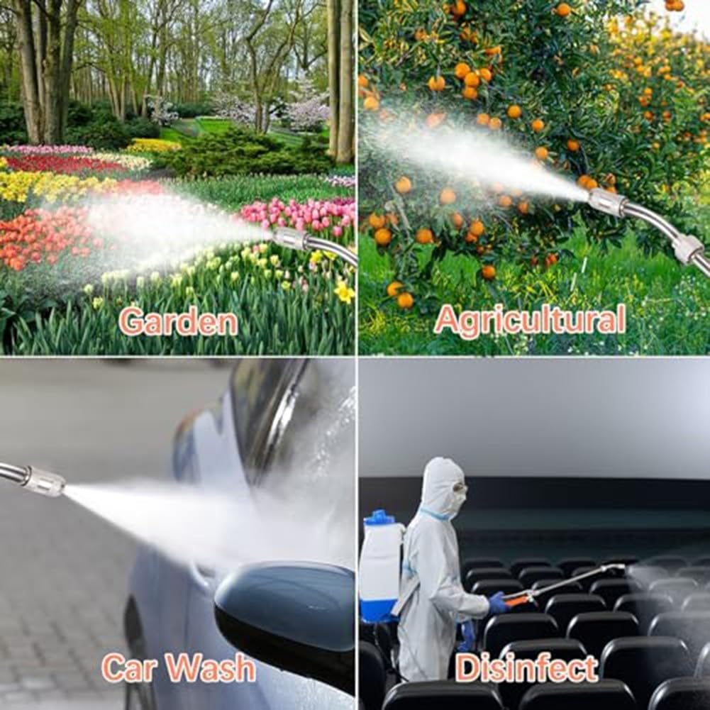 lancia idropulitrice, Bacchetta di prolunga per idropulitrice, Asta di spruzzo resistente da 111 cm con sostituzione tipo Barb e valvola di chiusura integrata, Ugello regolabile