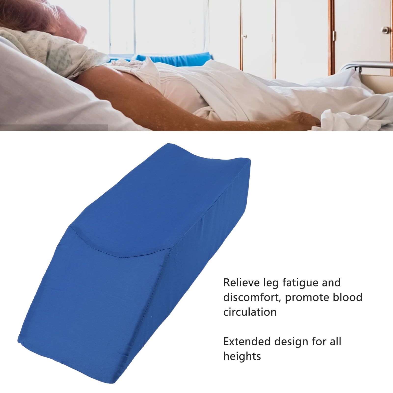 Almohada de Espuma Viscoelástica para Elevación de Piernas para Dormir, Leer, Descansar, Cirugía, Lesiones, Alivia el Dolor de Espalda, Cadera, Rodilla, Mejora la Circulación