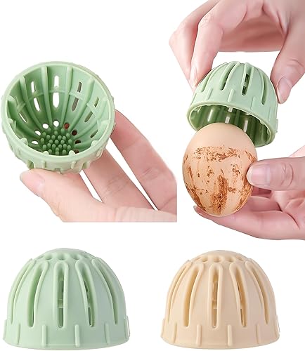 HXJFGDM Cepillo de silicona para lavado de huevos, 2 unidades, para huevos frescos, herramientas de limpieza reutilizables para lavadoras de huevos,