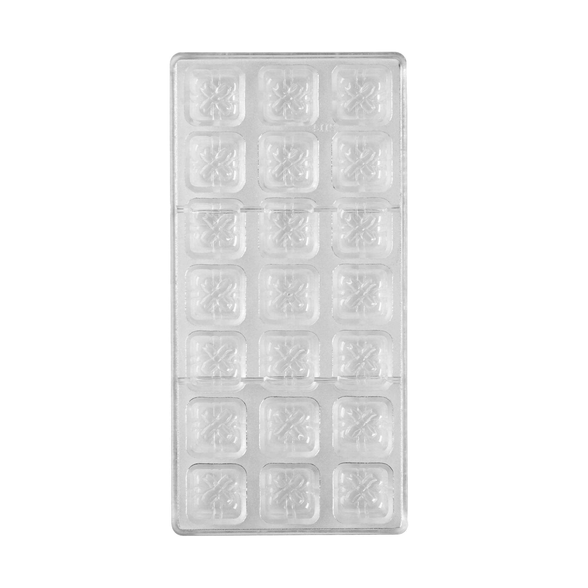 Pastry Tek - Moldes de chocolate de 10.8 x 5.3 pulgadas, 10 moldes de caramelo congelables, 21 cavidades, en forma de caja de regalo, moldes de chocolate de policarbonato transparente, aptos para