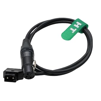 D-Tap XLR Female 3-Pin Adapter Power Cable for V-Mount Battery to RED V-Raptor XL, Ranger Camera XLR Cable, 100cm