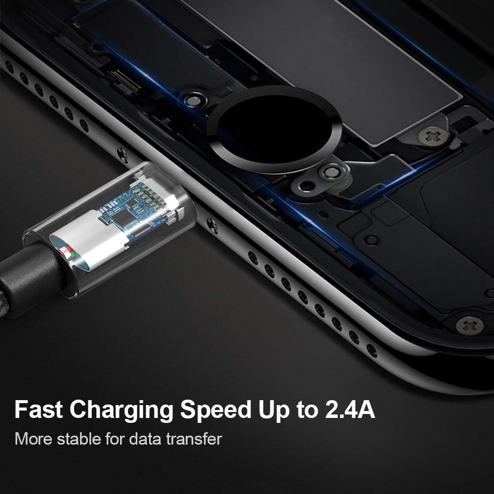 🔥 Flаѕh Sаlе MFi Certified Lightning Cable1ft 2Pack Short iPhone Charger Cable Braided USB to 8 Pin iPad Charging Cord Data Sync Compatible for iPhone Xs Max, XR, XS, X, iPhone 8, 8 Plus, 7, 7 Plus, iPod, iPad