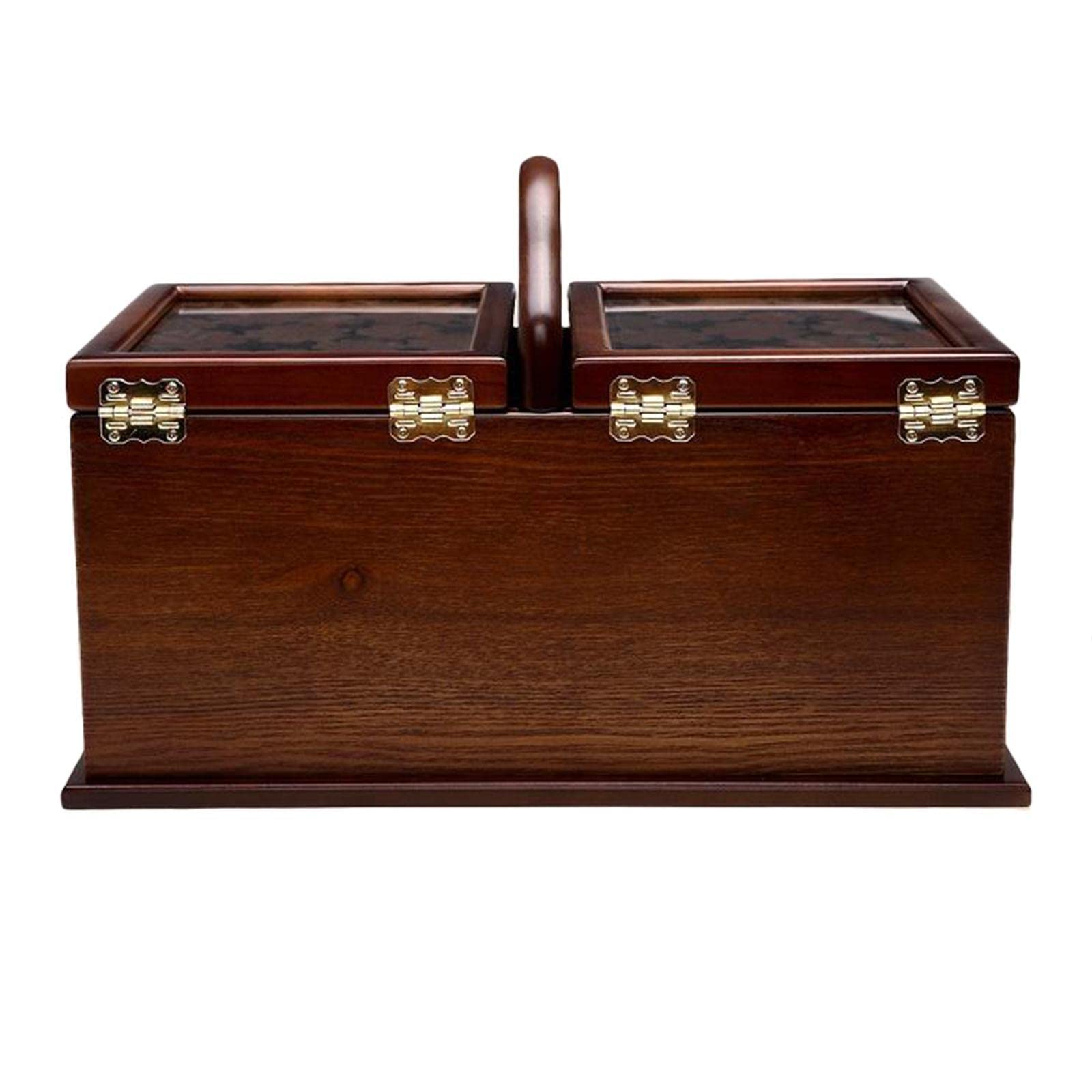 Cestino da Cucito in Legno, Scatola Portagioie Vintage, Idea Regalo per Accessori