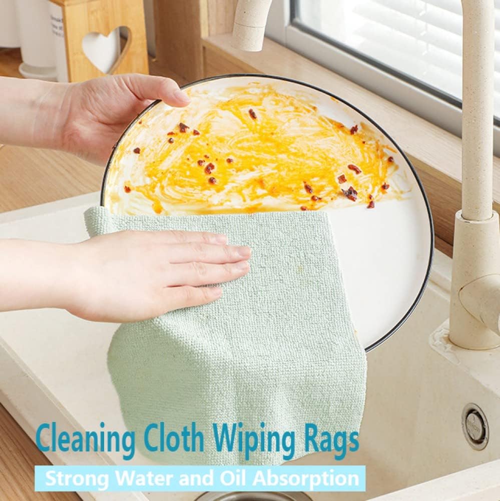 Exclusive | Goodern 20 Sheets Disposable Cleaning Cloths Cleaning Towels Microfiber Towel,Reusable Dish Cloths with Dispenser Box,Lazy Rags Car Wipes,Multi-Purpose Cleaning Cloths for Home Kitchen Hospital-Blue 2026 - view 3