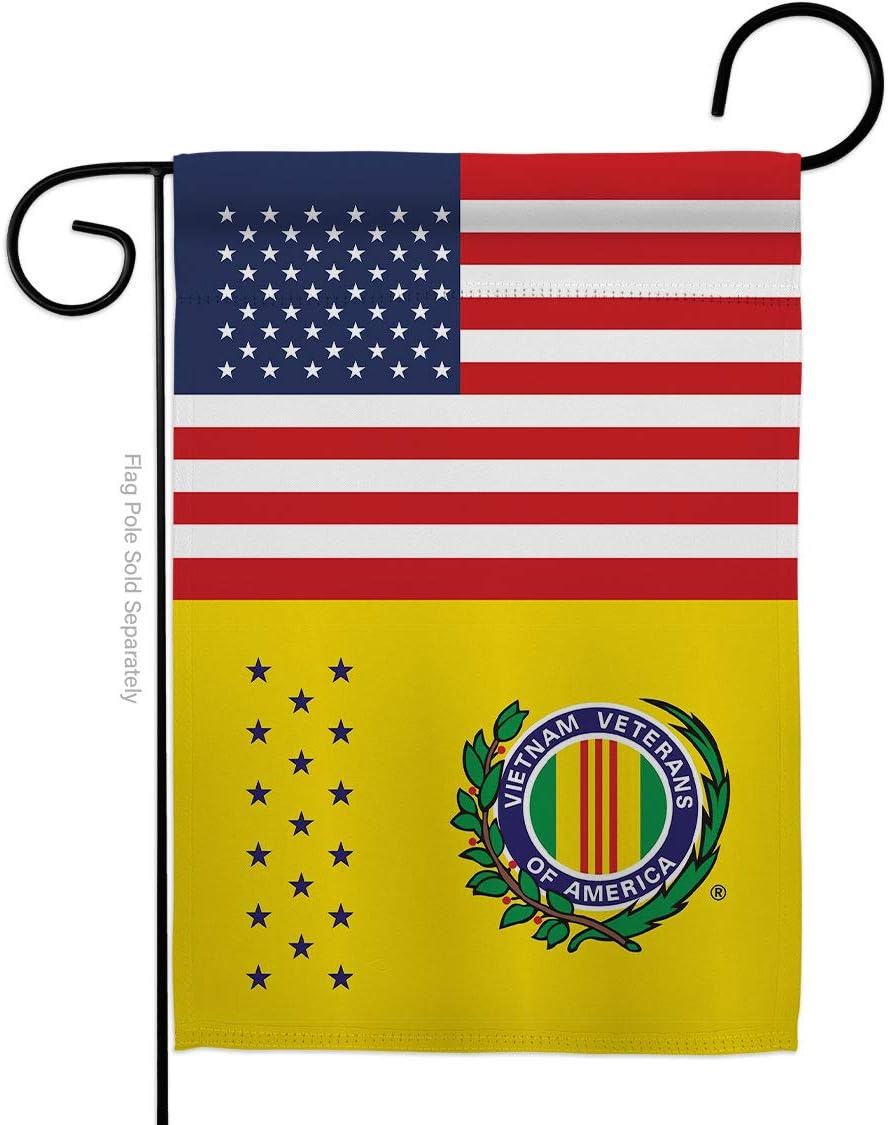 US Vietnam War Garden Flag Set Wall Holder Armed Forces Military Service All Branches Support Honor United State American Veteran Official Small Gift Yard House Banner 13 X 18.5
