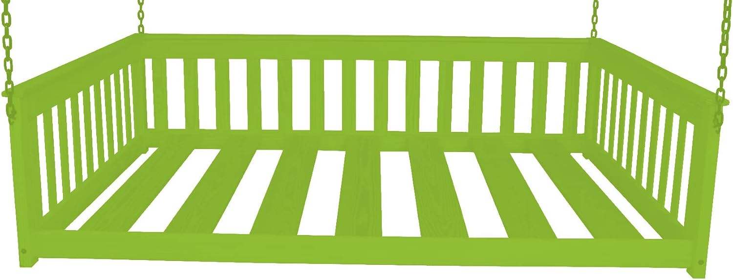 Furniture Barn USA Pine Twin Mission Hanging Daybed with Chain, Black