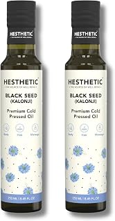 HESTHETIC Premium Cold Pressed Black Seed Oil, 250ML (Pack of 2), For Skin, Hair, and Massage, 100% Pure and Natural Virgi... Price In India