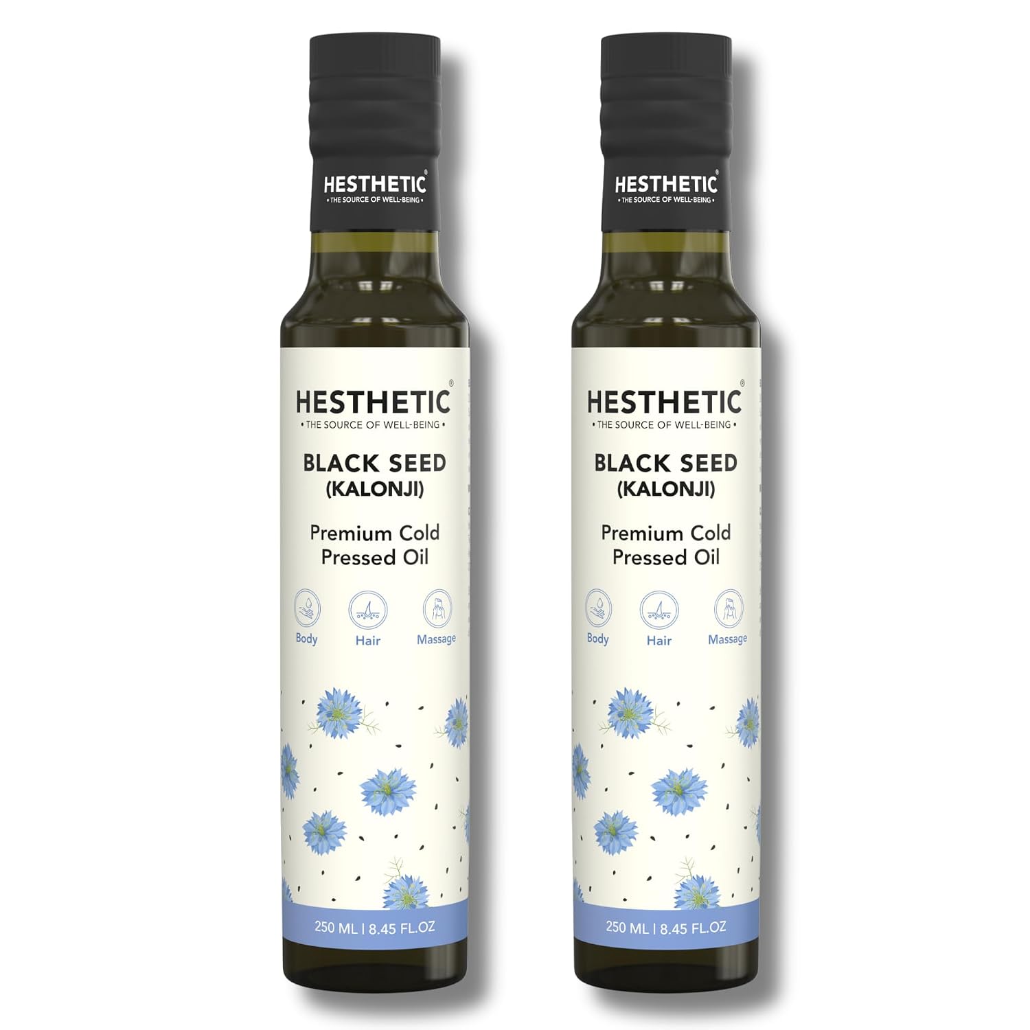 HESTHETIC Premium Cold Pressed Black Seed Oil, 250ML (Pack of 2), For Skin, Hair, and Massage, 100% Pure and Natural Virgi... - Review, Price and Buying Guide