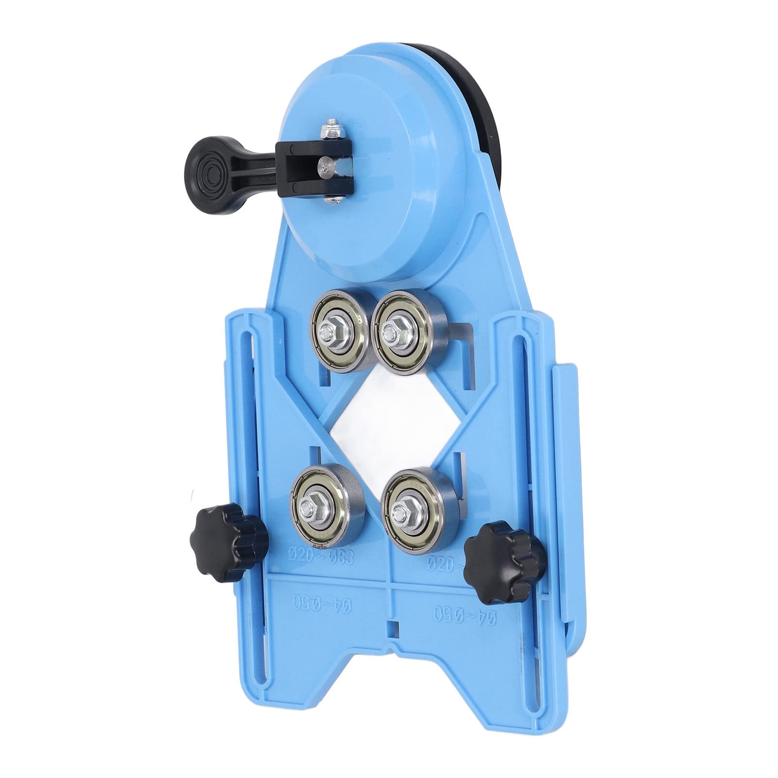 Gabarit de Guidage de Scie Cloche, Positionneur de Guide de Perçage de Trou de Carrelage électrique Fixe Bleu Boîtier en ABS avec Roulement en Acier Stable avec Ventouses pour la Décoration