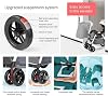 EYPKPL Folding Double Seat Stroller Umbrella Double Stroller Tandem Pram Twins Baby Stroller Can Sit And Lie Down Twin Stroller