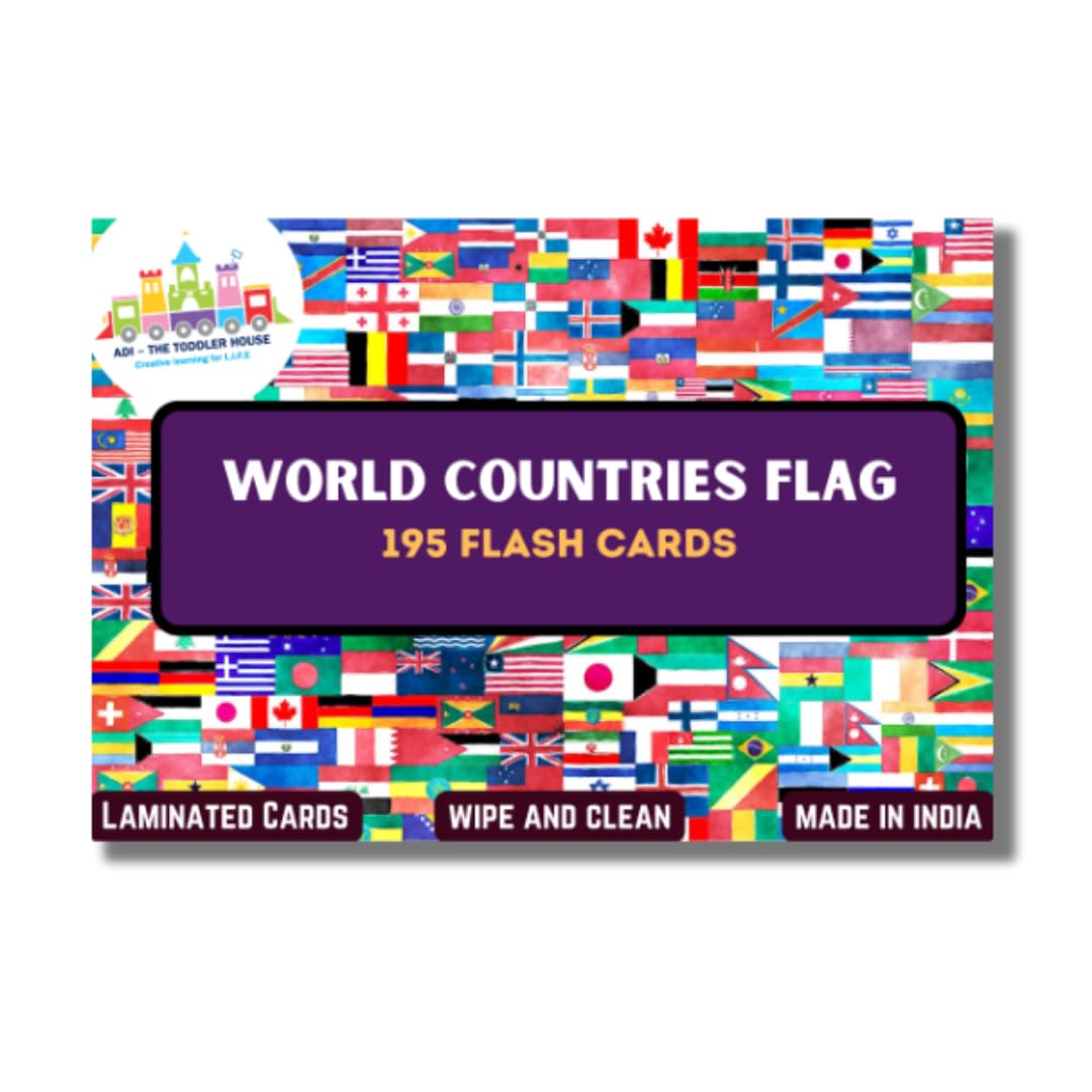 TheToddlerHouse - World Flags Flash Cards for Kids, Wipe and Clean, Laminated Activity Flash Cards | Easy & Fun Way of Learning 1 Year to 6 Years Babies | Water&Tear Proof (B0CFDVVY1J) Amazon Price History, Amazon Price Tracker