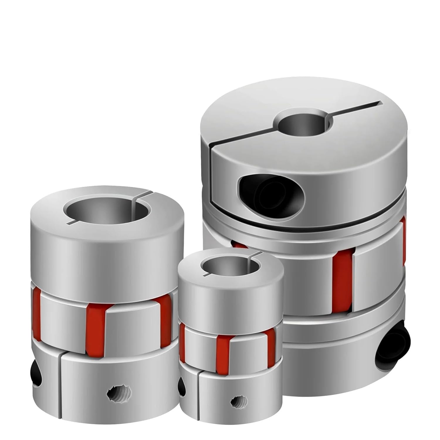 LM D30L40 Flexible Plum Clamp Coupler D30 L40 Shaft Size CNC Jaw Coupling 8/10/12/14/16mm Couples 1Pcs(6.35x12)