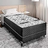 Cama Box Solteiro Conjugada Unyco D28 Ortopédico Preta glide