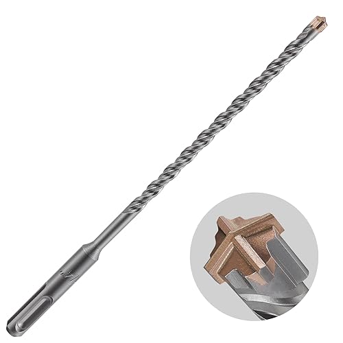 Miniatura 19 de Broca para hormigón, 3 piezas de 1/2 "x 10"-8" Material de carburo de doble rosca de tipo cruzado adecuado para hormigón, ladrillo, paredes