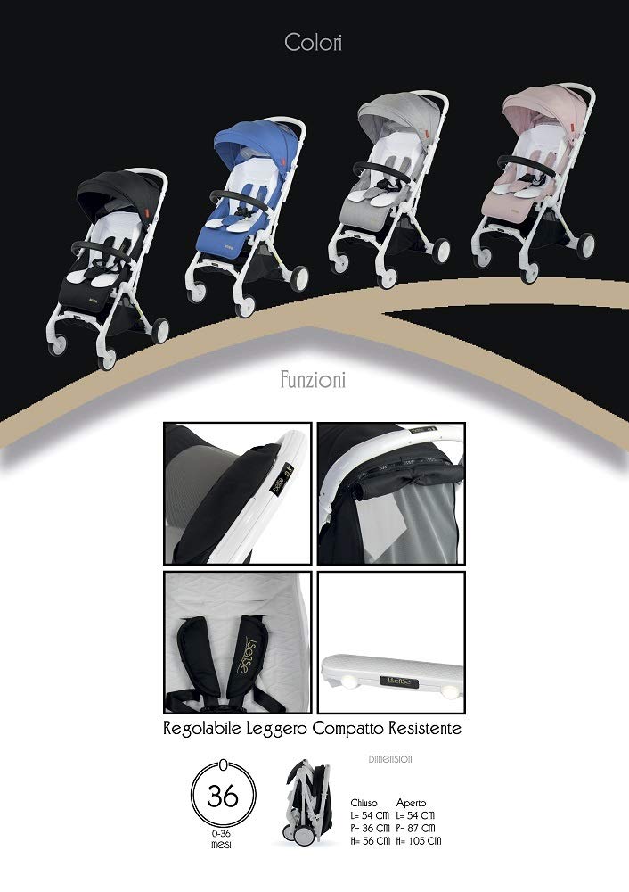 MIBB ISENSE PASSEGGINO ELETTRICO CON FRENATA ASSISTITA LUCI LED ANTI RIBALTAMENTO ANTI ABBANDONO