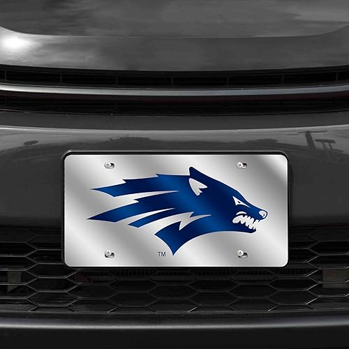 Miniatura 400 de Rico Industries Placa de matrícula de metal con incrustaciones láser de Florida Gators de la NCAA plateado,Alternativo,Negro -,Negro/Plata,Azul,azul