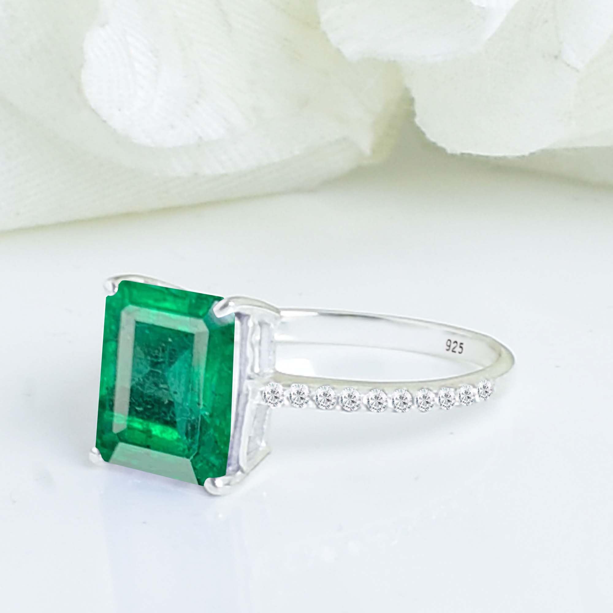 Ring aus 925er Sterlingsilber, Geburtssteinring für Frauen