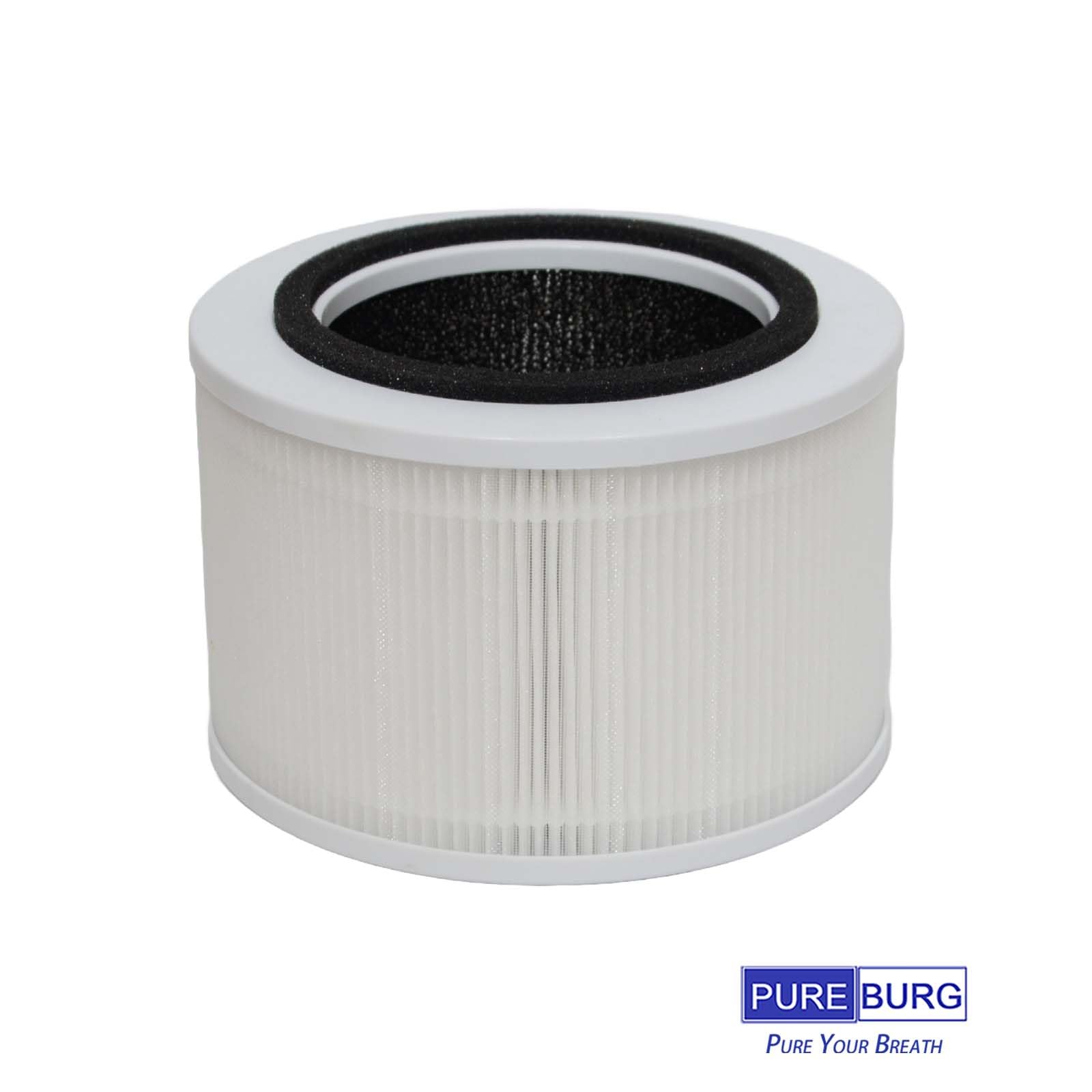 PUREBURG Filtr zastępczy kompatybilny z Vibrix PureFlow30 oczyszczacz powietrza 30 m², 2 sztuki w opakowaniu z węglem aktywnym H13 HEPA, 3-stopniowa filtracja do oczyszczania powietrza z kurzu