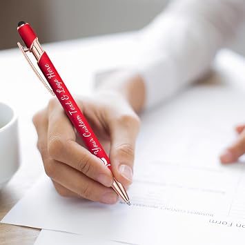 Personalized Pens Custom Pens Customized Pens Engraved Pen with Name Logo Text, 0.5 mm Ballpoint Pens in Bulk, Gift for Men Women Office School Business Promotion, Assorted Color, 10Pcs