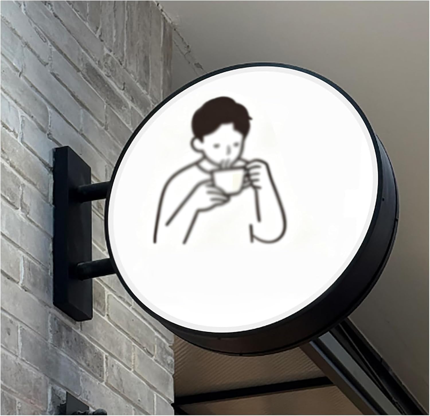 ZHJOPP Illuminated Advertising Display with Double-Sided LED Projection for Business Promotion (40cm)