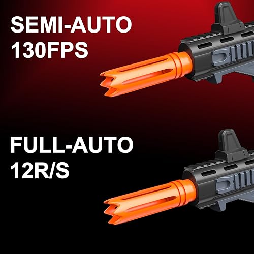 Miniatura 5 de SOFITEN Pistola Orby de bolas de gel, semiautomática, 120FPS, cargador de batería, equipo táctico, ABS duradero + nailon, ideal para actividades al