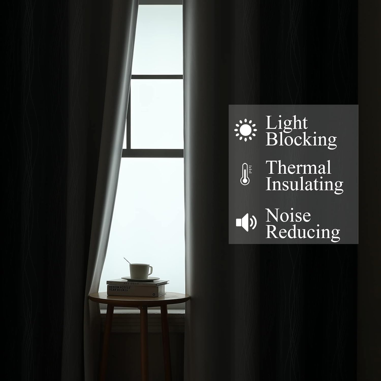 ChloropLastid Mid Century Boho Curtains 84 Inch Long Abstract Bohemian Blackout Curtains for Living Room Thermal Insulated Window Grommet Room Darkening Drapes for Bedroom 2 Panels 52W×84L