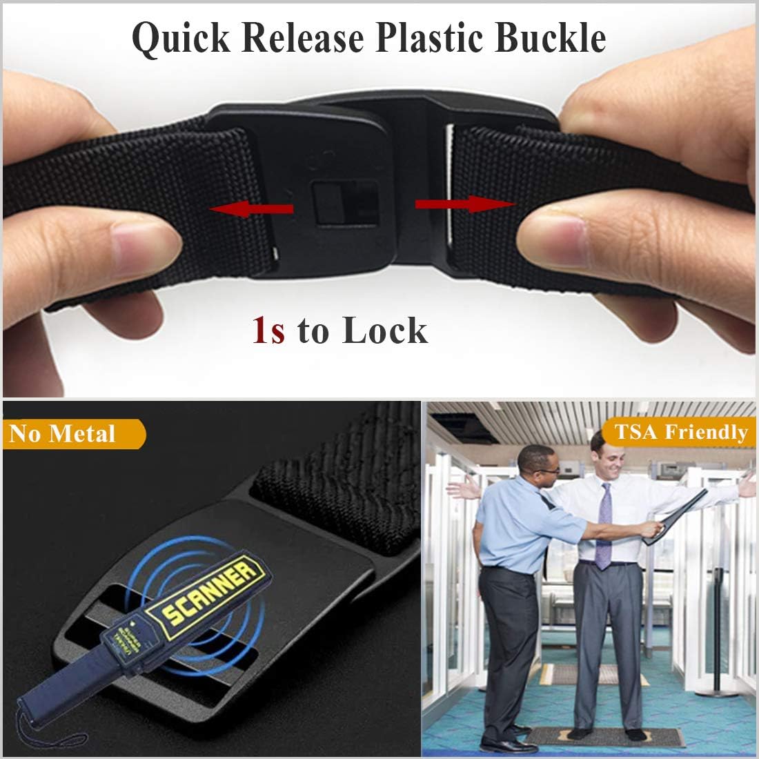 WYuZe Men's Military Tactical Web Belt, Casual Nylon Webbing with No Metal Buckle - Image 2