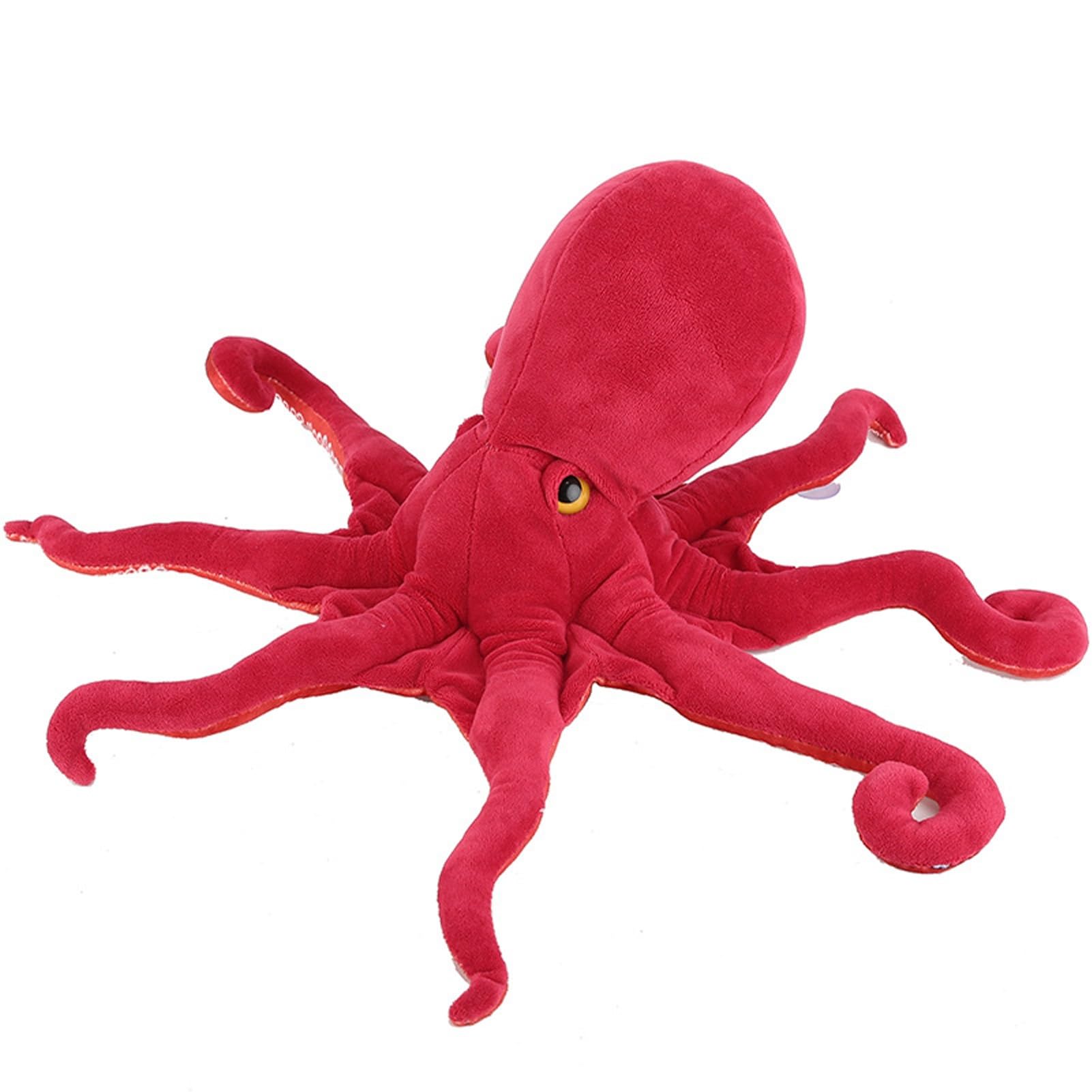 Realistisches rotes Oktopus-Plüschtier, niedliches Meerestier