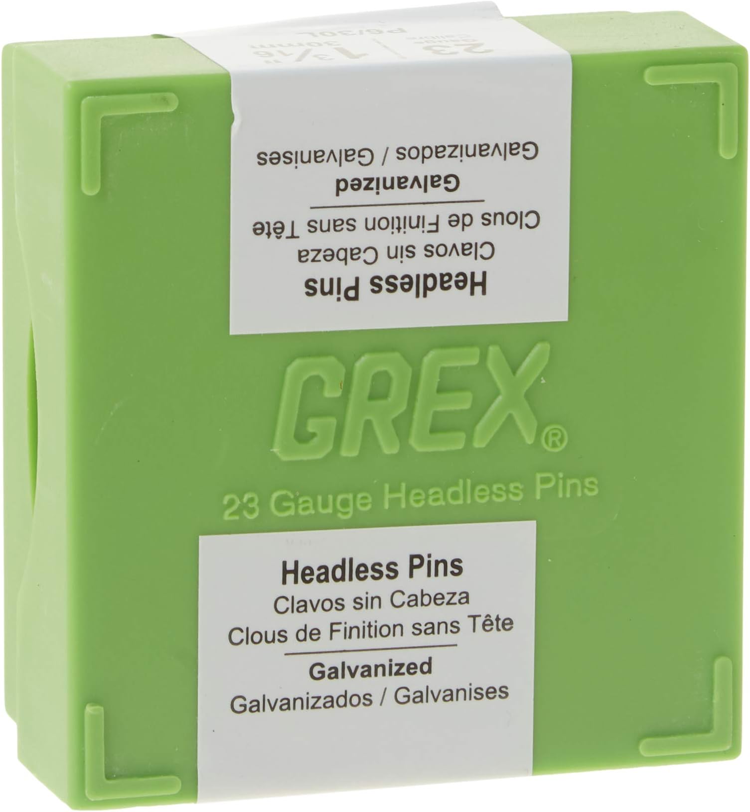 P6/30L 1-3/16 In. 23 Ga. Headless pins, Galvanized, 10M/Bx