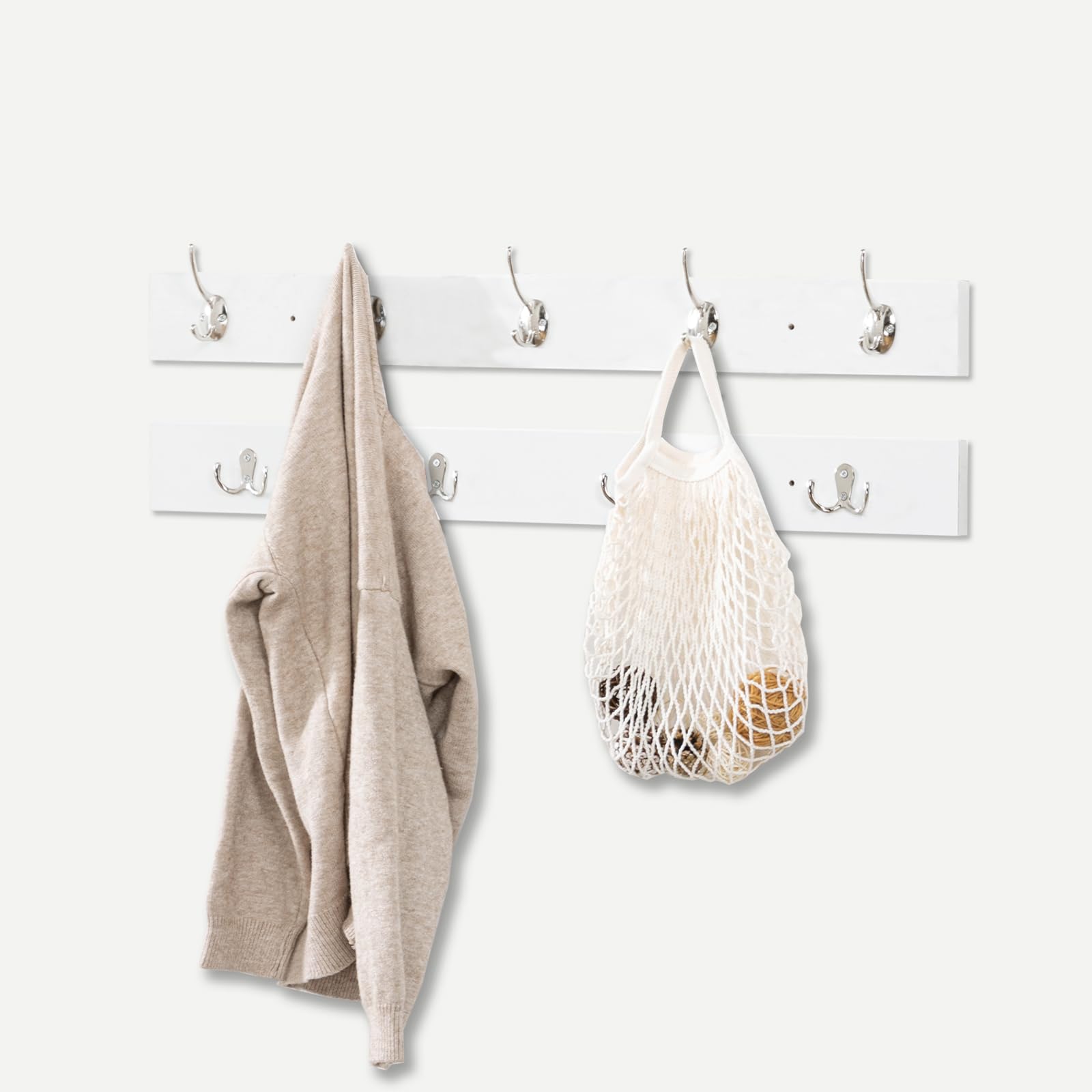 HOOBRO Banc à Chaussures, Banc de Rangement avec 12 Compartiments, Étagère à Chaussures, Porte-Manteau, 100 x 30 x 48 cm, Entrée, Couloir, Chambre, Blanc et Gris EWT112HX01